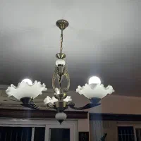 3 عدد لوستر ، 3 عدد دیوار کوب ،1لوستر آشپزخانه