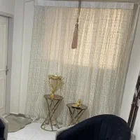 پرده توری طرح دار کاملا سالم