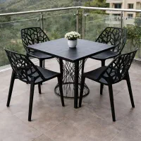 میز و صندلی پلاستیکی ناهارخوری شاخ برگی کد 2رسپیا