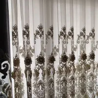 پرده پذیرایی اشرافی پانچ زیر پرده ودکور پرده دوپنل|پرده، رانر، رومیزی|تهران, هوانیروز|دیوار
