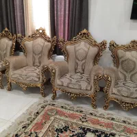مبل سلطنتی ۹ نفره چوب راش|مبلمان خانگی و میز عسلی|رامجین, |دیوار
