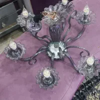 لوستر ۶ شاخه متالیک طرح مهر و ماه