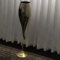 تابلو فرش و گلدان شیشه ای