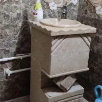 روشویی سرویس جنس سنگ با شیر اهرمی|لوازم سرویس بهداشتی|بهارستان, |دیوار