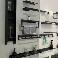 اکسسوری سرویس بهداشتی،حمام،دکور،چهارپایه فلزی مدرن|لوازم سرویس بهداشتی|شیراز, شهرک صنعتی شیراز|دیوار