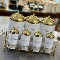 پاسماوری اورانوس جا حبوبات درب دار فلزی چینی طلایی|ظروف نگهدارنده، پلاستیکی، یک‌بارمصرف|یزد, |دیوار