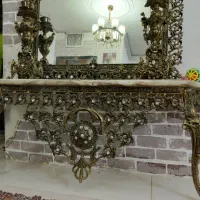 اینه شمعدان برنجی سنگین