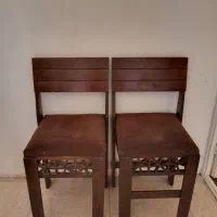 دو عدد صندلی چوبی گره چینی ناهار خوری|میز و صندلی غذاخوری|شیراز, آزادگان|دیوار