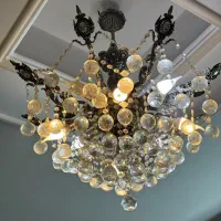 لوستر مجلسی کریستال پذیرایی هشت شاخه