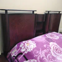 تخت خواب دو نفره، میز آرایش و پاتختی|تخت و سرویس خواب|اصفهان, شهریار|دیوار