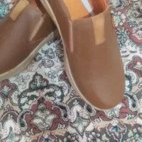 کفش چرم رنگ نسکافه ای|کیف، کفش، کمربند|یاسوج, |دیوار