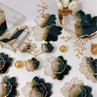 سرویس سبز طلایی|ظروف سرو و پذیرایی|خمینیشهر, |دیوار