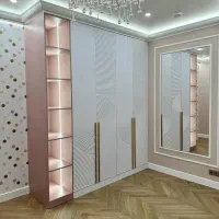 کمد دیواری با درب  سی ان سی میله ایی پلی اورتان