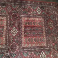 فرش ماشینی ابریشم ۴ متری طرح ترکمن