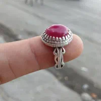 انگشتر نقره یاقوت