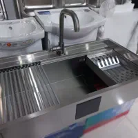 سینک باکسی دوپله گرانیت هود گازتوکار شیرآلات w8040