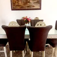 میزناهارخوری‌۶نفر ه‌صندلی‌رنگ‌طوسی