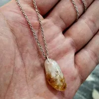 گردنبند سنگ سیترین اصل (سنگ ثروت)