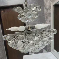 لوستر کریستالی ۲ عدد|لوستر و چراغ آویز|رشت, کوی مهر|دیوار