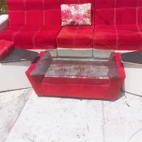 مبل ۶ نفره قرمزکرم خوشگل|مبلمان خانگی و میز عسلی|اصفهان, کشاورزی|دیوار
