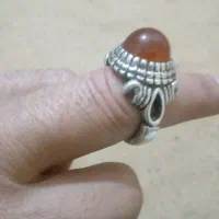 انگشتر کنده کاری عقیق یمن کهنه
