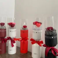 گل رز روبانی اماده برای ولنتاین