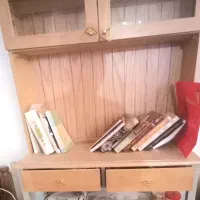 کتابخانه دو تکه + تخت  سناتوری با روکش فوم مخصوص