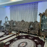 فروش مبل استیل ۹ نفره و جلو مبلی و بوفه