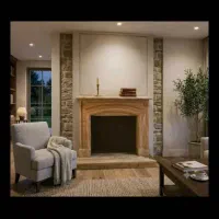 شومینه بزرگ سنگی