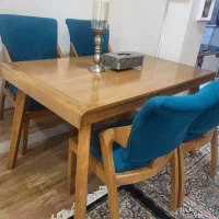 میزنهار خوری + ۴ صندلی (سبز کله غازی)