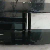 میزتلویزیون شیشه ای و چوبی