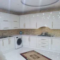 زیبا ترین طرح کابینت MDF/سفید با دستگیره های طلایی|مصالح و تجهیزات ساختمان|کهنوج, |دیوار