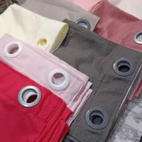 پرده آماده مخمل و کتان حریر نازلی