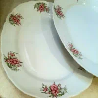 دو عدد دیس چینی طرح گل میخک