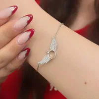 پک ولنتاین تخفیف ویژه دستبند نقره جواهری مدل قلبی