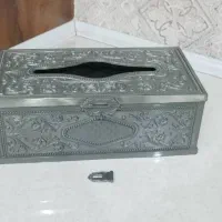 جای دستمال کاغذی پیوتر اصل ، قدیمی،سنگین و وزین|ظروف سرو و پذیرایی|اهواز, گلستان|دیوار