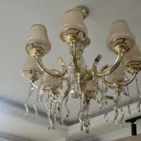 لوستر آب طلا و آباژور|لوستر و چراغ آویز|تهران, ارم|دیوار