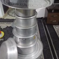 سلام ۶ عدد قابلمه و ۱عدد آبکش و۱عدد سینی استیل|ظروف پختوپز|هشتگرد, شهرک ایران خودرو|دیوار