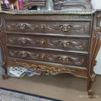 کنسول و آینه منبتی|بوفه، ویترین، کنسول|قم, قلعه کامکار|دیوار