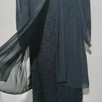 لباس گیپور رویه حریر مشکی سایز ۳۶تا۳۸|لباس|رشت, پورسینا|دیوار