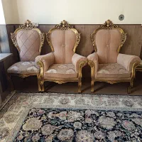 مبلمان سلطنی چوب راش 9نفره|مبلمان خانگی و میز عسلی|اردکان, |دیوار