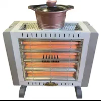 بخاری برقی۳۰۰۰وات۶المنت فندار چرخ دارترموستات دار