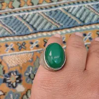 انگشترعقیق سبزیمنی
