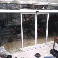 درب اتوماتیک شیشه ای/مدل 2لت/کد رنگ 9017