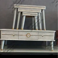 فروش جلو مبلی سالم و تمیز رنگ سفید همراه ۳تاعسلی