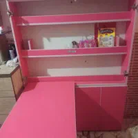 میزتحریر جمع شو و کتابخانه