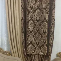 پرده  تور ترک همراه با دستک مخمل ساده وطرحدار