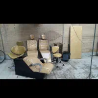 کلیه وسایل ارایشگاه تم طلایی