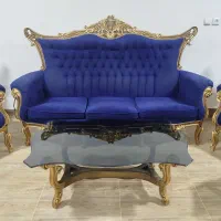 مبلمان استیل 7نفره همراه را میز و عسلی و ویترین|مبلمان خانگی و میز عسلی|مبارکه, |دیوار