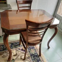 میز ناهار خوری تمام چوب گردو ۴ نفره|میز و صندلی غذاخوری|قزوین, |دیوار